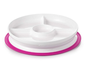 OXO TOT SILICONE DIVIDED PLATE PINK