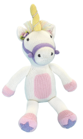 Zubels - Twinkle the Unicorn Handknit Cotton Doll (4546837020706)